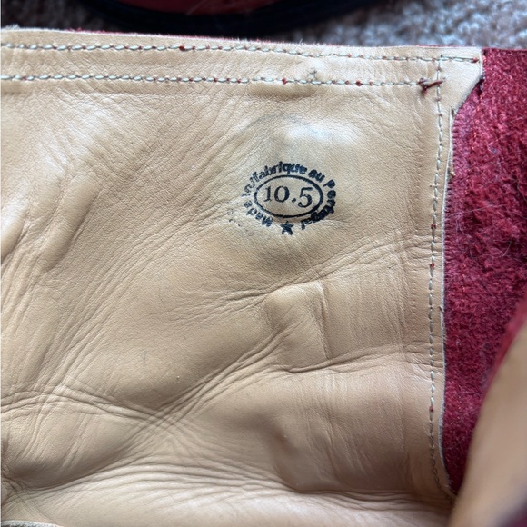 John Fluevog East End Woodland boots in maroon - Picture 3 of 4